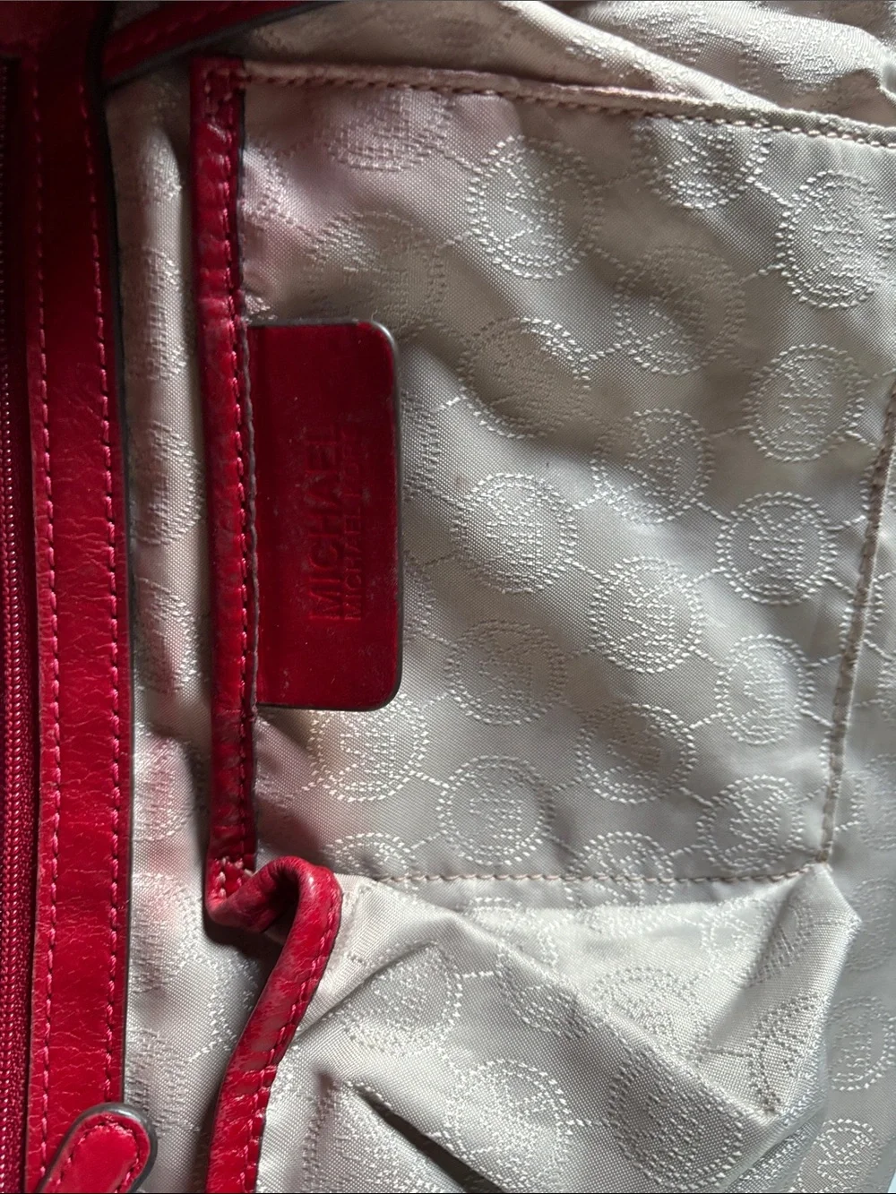 Michael Kors  Hamilton Hippie Grommet Tote Cherry Red Quilted Leather 2013